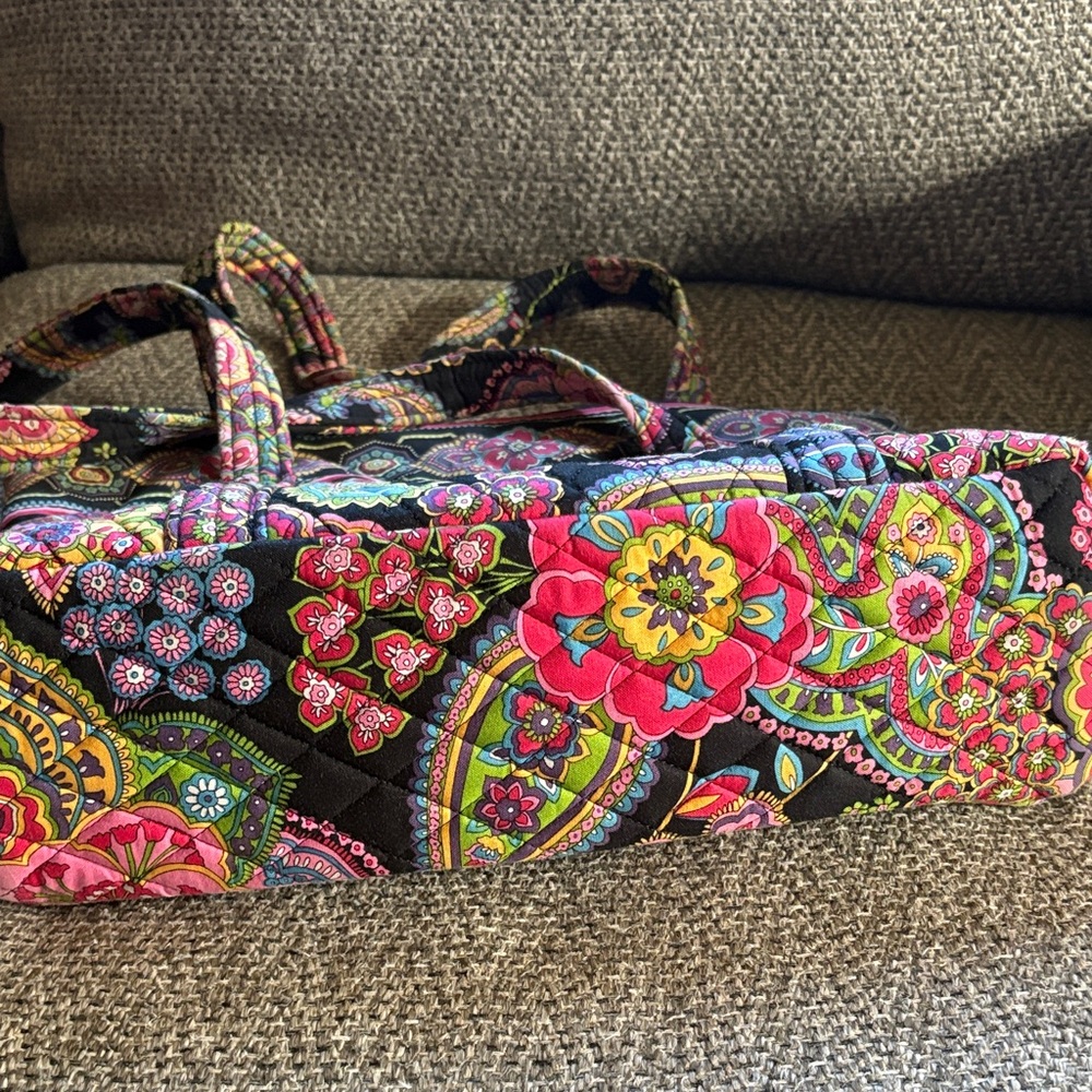 Vera Bradley Floral Quilted Tote and Pouch - Picture 8 of 8